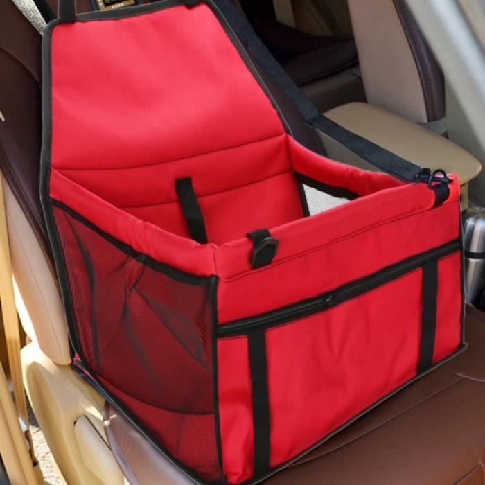 Meilleurs prix pour Siège de voiture respirant pour chien en maille sac suspendu tapis de support de transporteur sûrRouge.