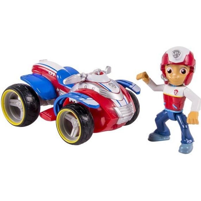 figurine personnage ryder avec véhicule - pat' patrouille - jouet pour enfant