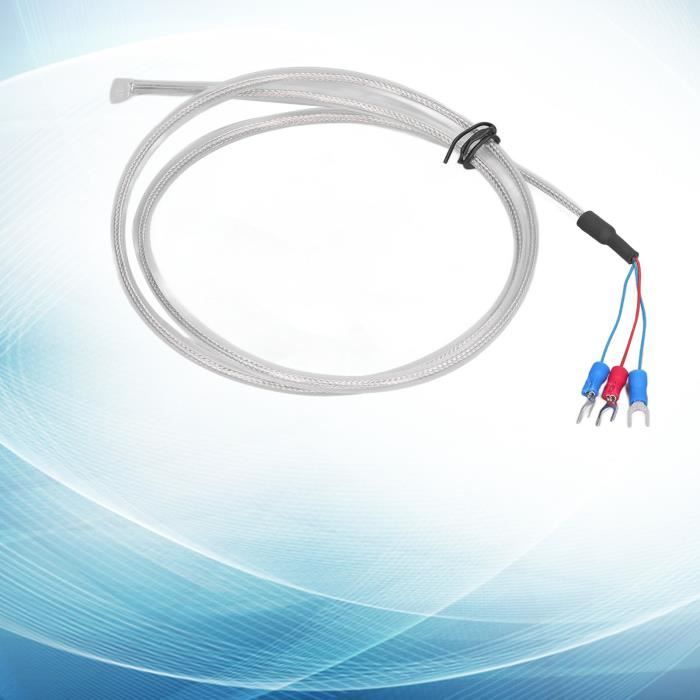 K-Type Thermocouple PTFE 2 Fils - Étanche Résistant à La Corrosion Jusqu'à 200°C
