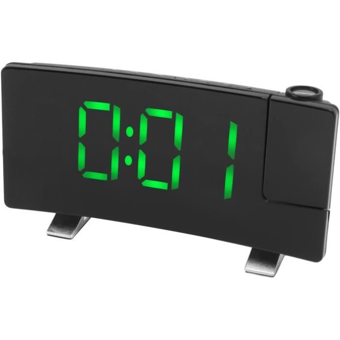 Réveil électronique Avec Station Météo Pour Intérieur/extérieur, Thermo-hygromètre, Affichage Des Prévisions Météo, Phase De Lune, Horloge Lumineuse, Capteur Extérieur étanche, Noir