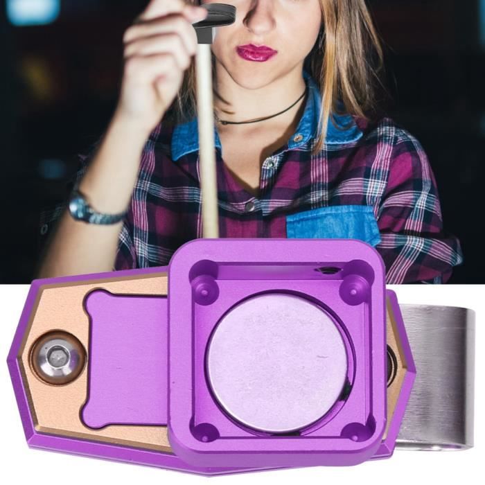 Étui à Craie De Billard En Alliage D'aluminium Avec Clip Magnétique - Pour Craies Carrées 2.4x2.4 Cm - Couleur Bleu