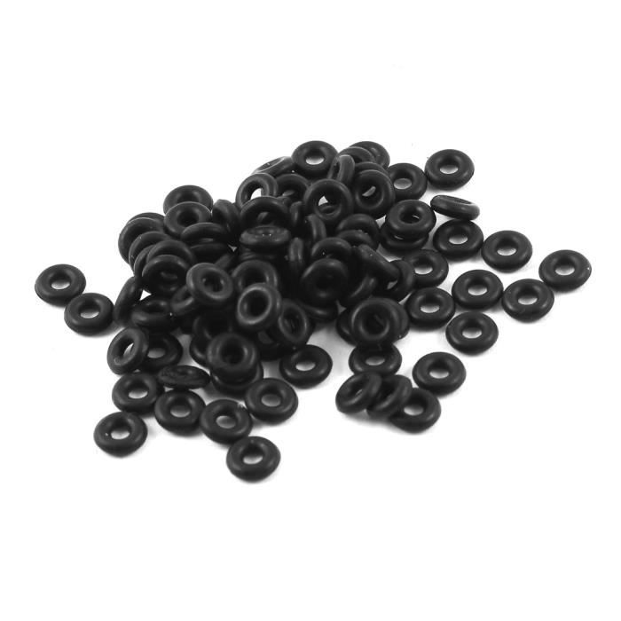 100 Joints Toriques En Caoutchouc Nitrile 6mm X 2mm - Lot De Joints O-ring, Marque Uxcell