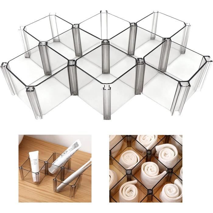 Organisateur De Tiroir Réglable Lifewit - Longueur 35.2 à 55.5 Cm, Pour Rangement Bureau, Salle De Bain, Cuisine