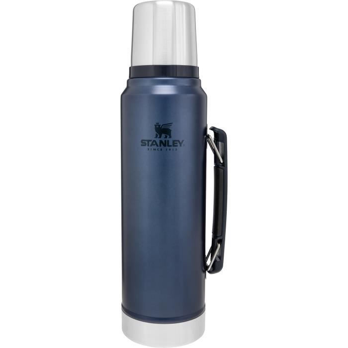 Pack office Thermos King : Lot 1 Porte aliment isotherme 0,47l+ 1 Bouteille  isotherme 0,47l-Acier inoxydable-Noir