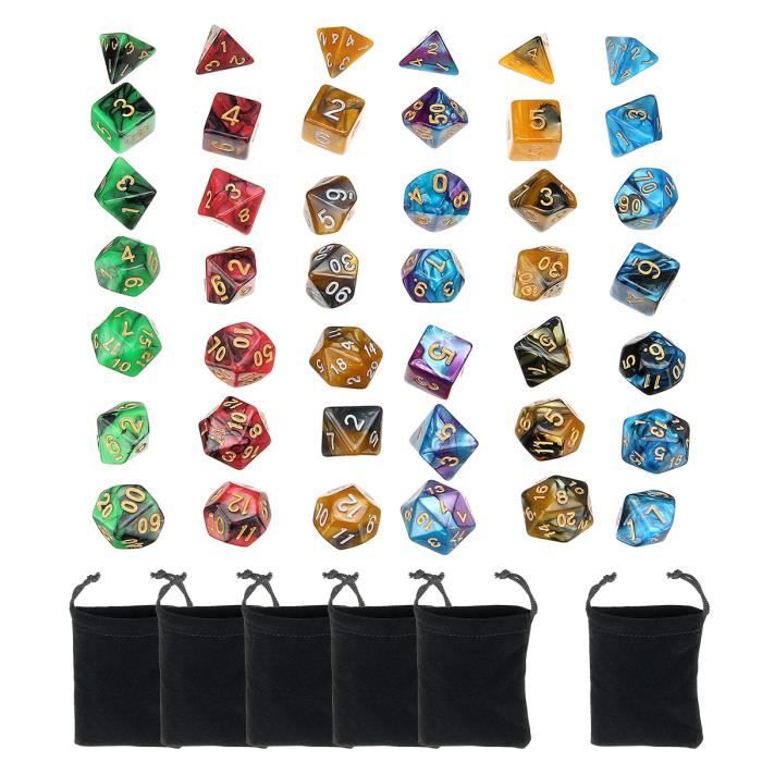 Jindong Ensemble de dés DND en Métal Polyédrique 7 Pcs dés pour Donjon et dans Étui de Poche Jindong Ensemble de dés DND en Métal Polyédrique 7 Pcs dés pour Donjon et dans Étui de Poche