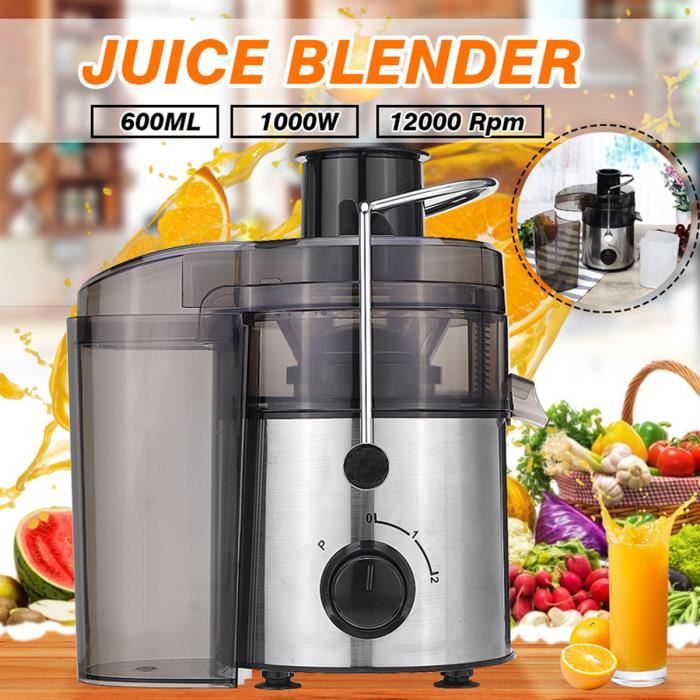 Extracteur De Jus Centrifugation 1000W - Double Vitesse, Trémie Large 3 Pouces - Sans BPA