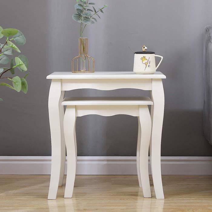 YATINEY Lot De 2 Tables Consoles Étroites 240cm Avec Multiprise - Idéales Derrière Canapé, Entrée Ou Couloir Marron Rustique Noir