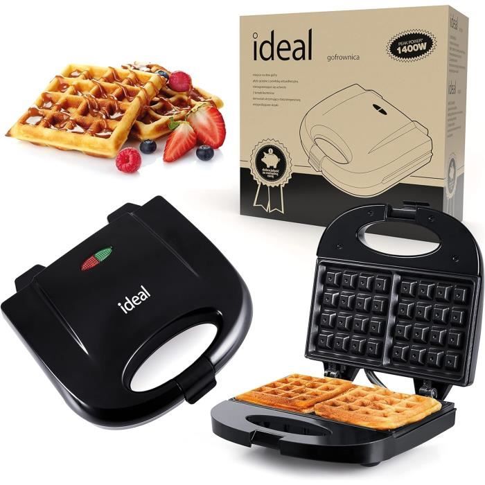 Mini Gaufrier Snailar 550W - Machine à Gaufres Belges Compacte Bleue