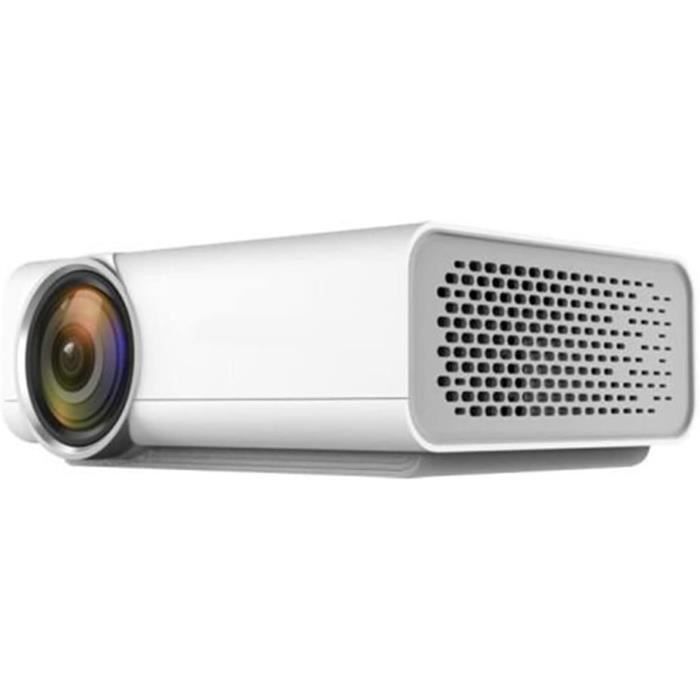 VACSAX Mini Projecteur Portable LED 1080p Avec Télécommande – Home Cinéma HD Pour Maison Bureau – HDMI USB VGA AV – Noir Et Blanc