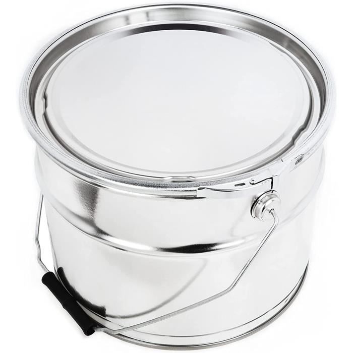 Seau Avec Couvercle Plastique Alimentaire - BenBow - 1x 20L - Blanc - Hermétique - Inodore - Vide - Récipient De Stockage - Maison