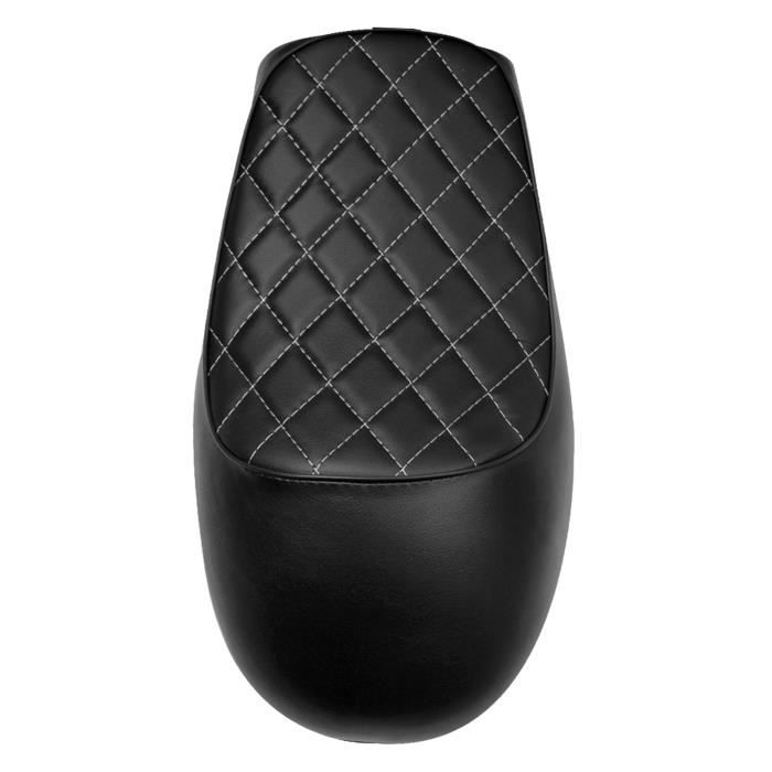 Jeffergarden Coussin De Selle Plat De Siège De Coureur De Café De Cru De Cuir Dunite Centrale De Moto Pour Honda Cg125 Gn Cg Brown 74780372