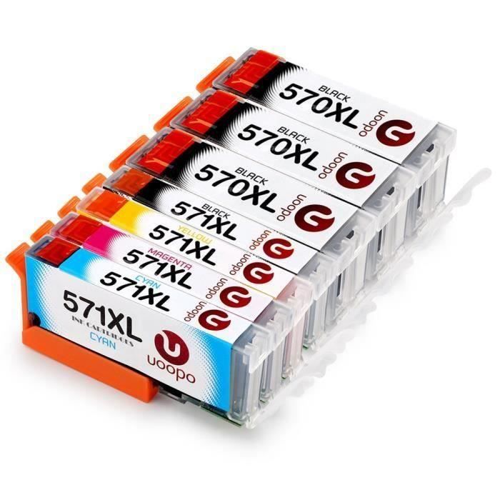 10 Cartucce Inchiostro Pgi-570xl Cli-571xl Adatte Canon Mg5700 Mg5750 - Foto 9