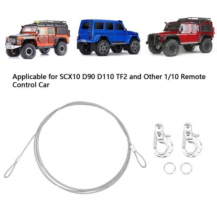 Tbest Crochets De Remorquage RC – Accessoire Métal Pour Voiture 1/10, Chaîne Traction, Kit Vis Complet, Décoratif Et Robuste