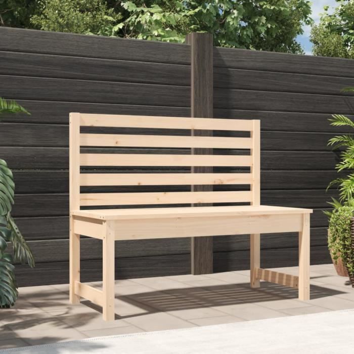 vidaXL Banc de Jardin 109 cm Bois de Pin - vue 2