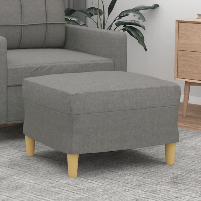 349264 vidaXL Repose-pied Gris foncé 60x50x41 cm Tissu