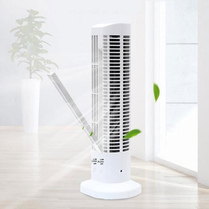 Ventilateur - VVIKIZY - Ventilateur de refroidissement vertical - Blanc - 2 vitesses - USB - Vvikizy
