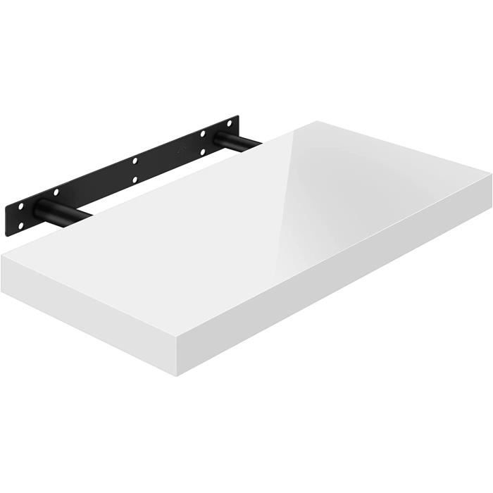 WOLTU Étagère MuraleTablette MuraleÉtagère à LivresPanneau de Bois50x229x38cmBlancRG9477ws