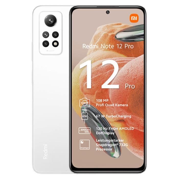 Smartphone XIAOMI Redmi Note 12 Pro 8Go 256Go 4G Blanc - Cdiscount  Téléphonie