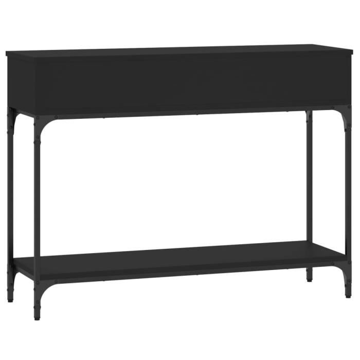 yosoo table console noir 100x30,5x75 cm bois d'ingénierie 117221