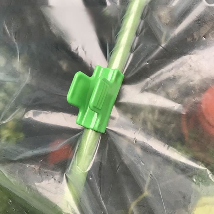 200 Pinces à Film Serre - Clips Fixation Pour Filet Plastique, Jardin, Serre - Matériau PP Résistant