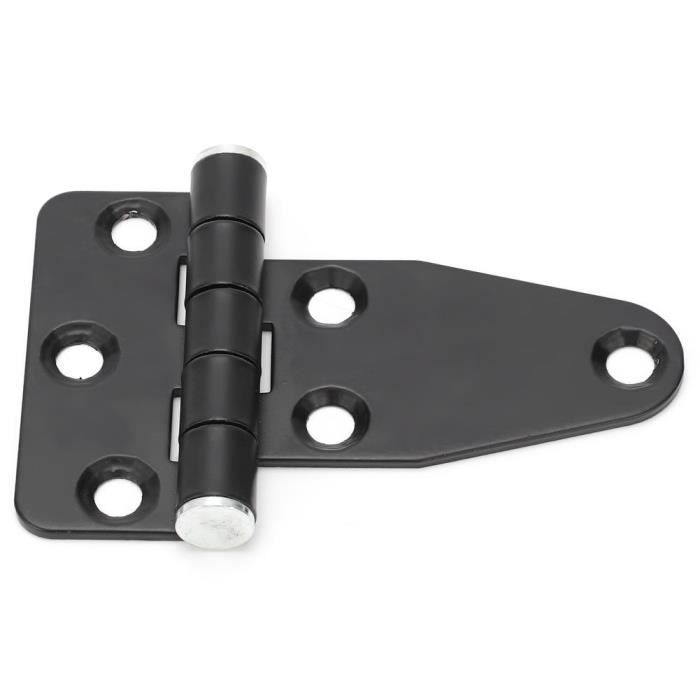 2 Charnières En T Robustes – Porte, Portail, Clôture – Acier Noir, Fer