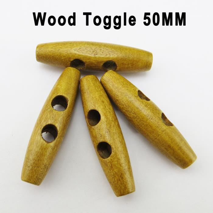 6 Boutons En Bois Ondulés – 2 Bascule 1/4 – Manteaux Peau De Mouton – USA