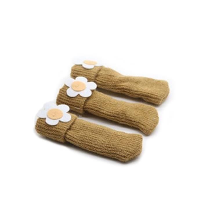 Ezprotekt 24 Paires de Chaussettes de Meubles en Tricot Antidérapantes