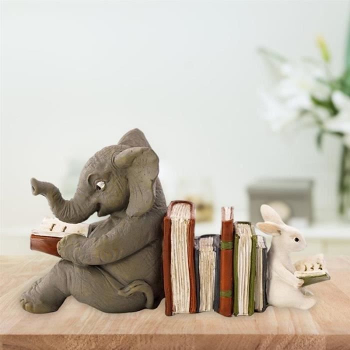 Serre-livres Éléphant En Résine Marron – JOLIPA Décor Adulte