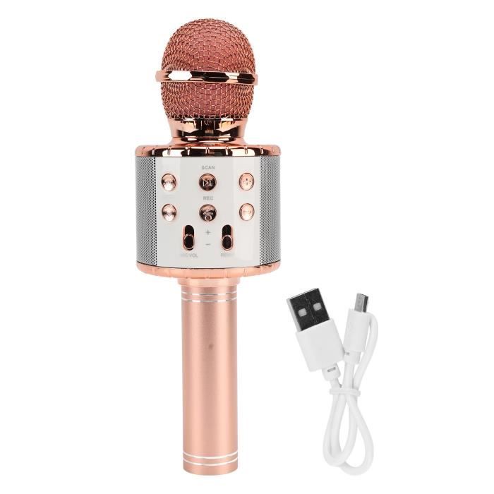 Microphone Karaoké Bluetooth - Micro Sans Fil Karaoké Portable Pour