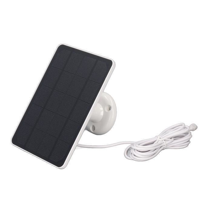 Panneau Solaire étanche IP65 4W 5V – Pour Caméra De Sécurité, Sonnette – Support Réglable 360°, Câble 3 M