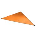 Voile d'ombrage triangulaire imperméable TEMPSA - Orange - 4x4x4m - Protection anti-UV-1