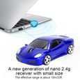 Zerone souris PC Pour modèle de voiture Ferrari Souris sans fil Creative 2.4G 1200DPI pour ordinateur portable (bleu)-1