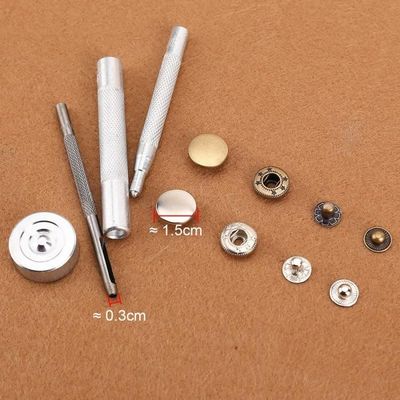 Fermoirs Boutons Pression Argentés 15 Mm – 10 Sets En Métal Pour Couture Ou Bricolage