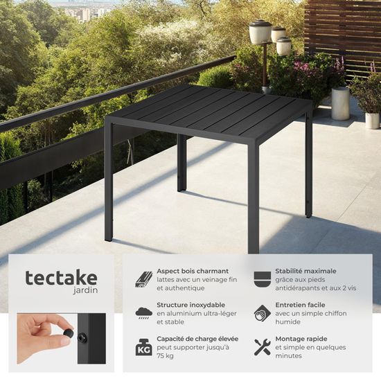 TecTake® Table à Manger Ronde Extérieur & Intérieur En Oxyde De