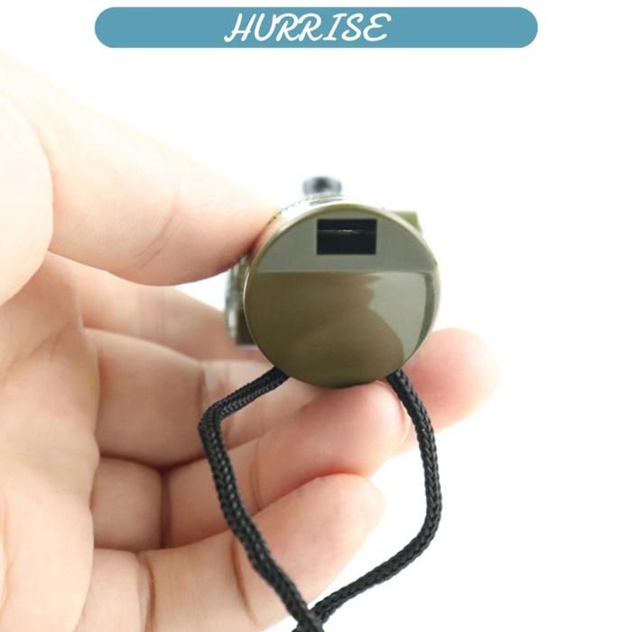 Sifflet De Survie 3 En 1 Plein Air - Avec Boussole Et Thermomètre, Compact