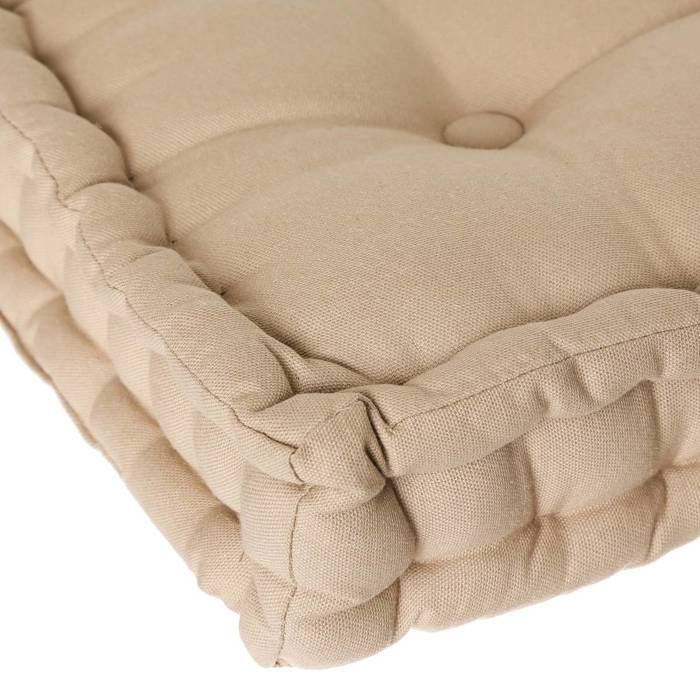 Coussin De Sol Dorian 40x40cm - Bleu Égéen - Coton - Paris Prix - Neuf