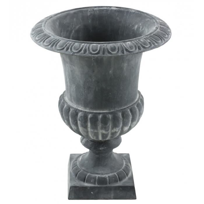 L’Héritier Du Temps Vase Médicis Fonte Patinée Verte – Jardinière 15×15×20 Cm, Style Antique Jardin & Intérieur