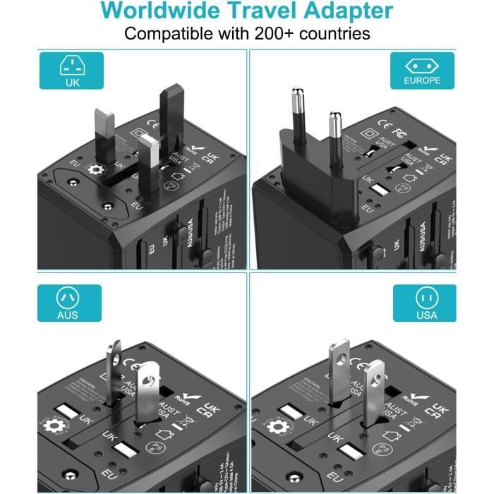 Adaptateur De Voyage Prise Universelle Chargeur International Gan Iii Adaptateur De Voyage Prise Universelle Chargeur International Gan Iii