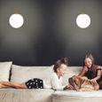 Relaxdays Set 4 Lampade Solari Da Parete LED – Luce Bianca – IP44 – Acciaio E Plastica Argento - 5