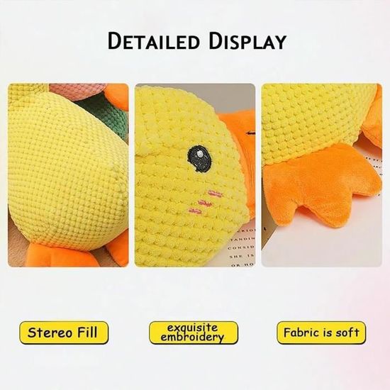 Apaisant Pour Chien,Jouet Pour Chien En Forme De Canard, Jouet à Mâcher En Peluche Jaune Pour Chien, Jouet De Canard (Yellow, S