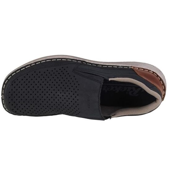 Rieker 03092 Mocassino Uomo In Pelle Marrone – Scarpe Comfort Con Larghezza Extra H E Suola Antiurto