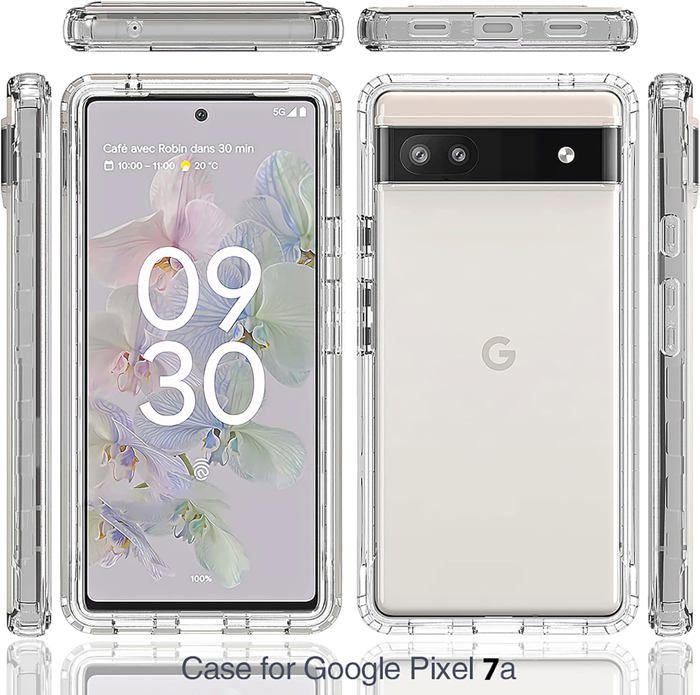 Coque MagSafe Mat Blanc et Transparent pour Google Pixel 8A