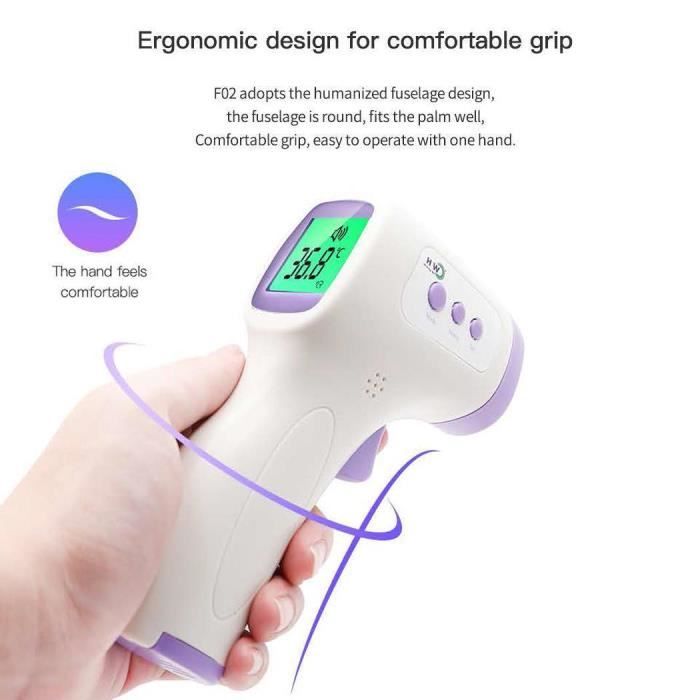Thermomètre frontal électronique sans contact portatif infrarouge Écran LCD  pour enfant/adulte/Bébé - Cdiscount Puériculture & Eveil bébé