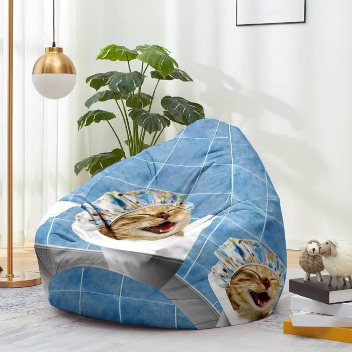 Pouf Poire Sans Remplissage - Housse Déco Fruits Avocat - Taille M 80x90cm - Pour Salon Et Chambre