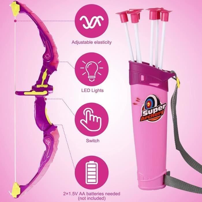 Westhood Arc Et Flèches Enfants – Set De Tir Avec Cible Et 10 Flèches Mousse – Jeux Intérieur/Extérieur Pour Garçons Et Filles (Jaune)