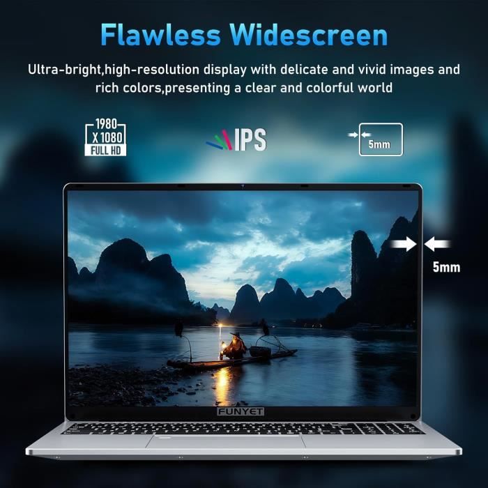 Ordinateur Portable, Windows 11 Pro N95, 8Gb Ram 256Gb Ssd Laptop 16 ...