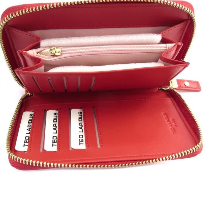 Portefeuille Vintage TED LAPIDUS Similicuir Marron - Occasion, Parfait état