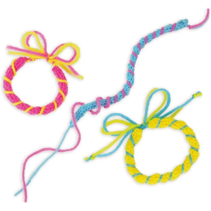 Kit Tricotin Manuel En Bois - 2 Pièces Pour Enfants | Apprentissage Du Tricot Créatif | Bracelets, Colliers & Vêtements De Poupée