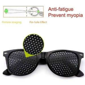 Lunettes De Repos à Sténopé (trous) - Monture Noire Carrée, Neuve, Adulte Unisexe