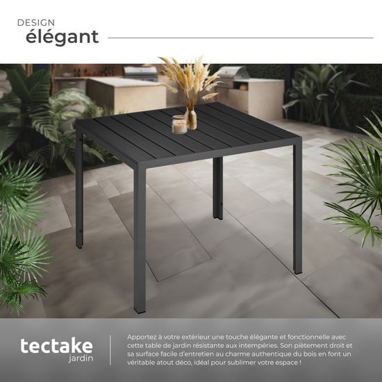 Table De Jardin Ronde En Oxyde De Magnésium - Ø86,5 X Hauteur 75,5 Cm - Résistante Intempéries - Pour Terrasse Balcon